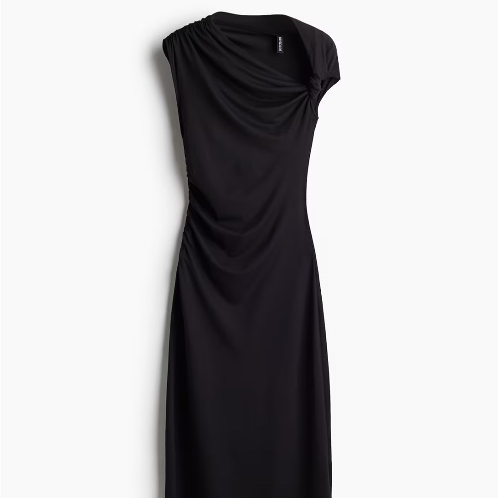 H&M TWIST-DETAIL ONE-SHOULDER DRESS - Picture 4 of 5